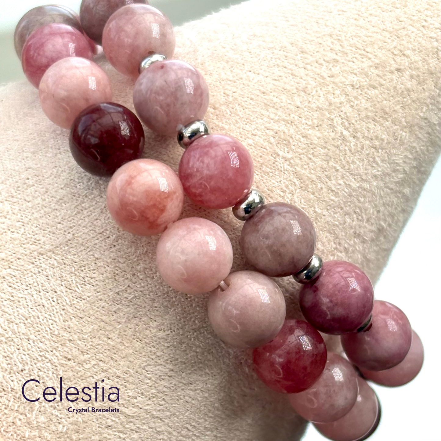 Sunstone Beaded Bracelet - Natural Stone Stacking Jewellery