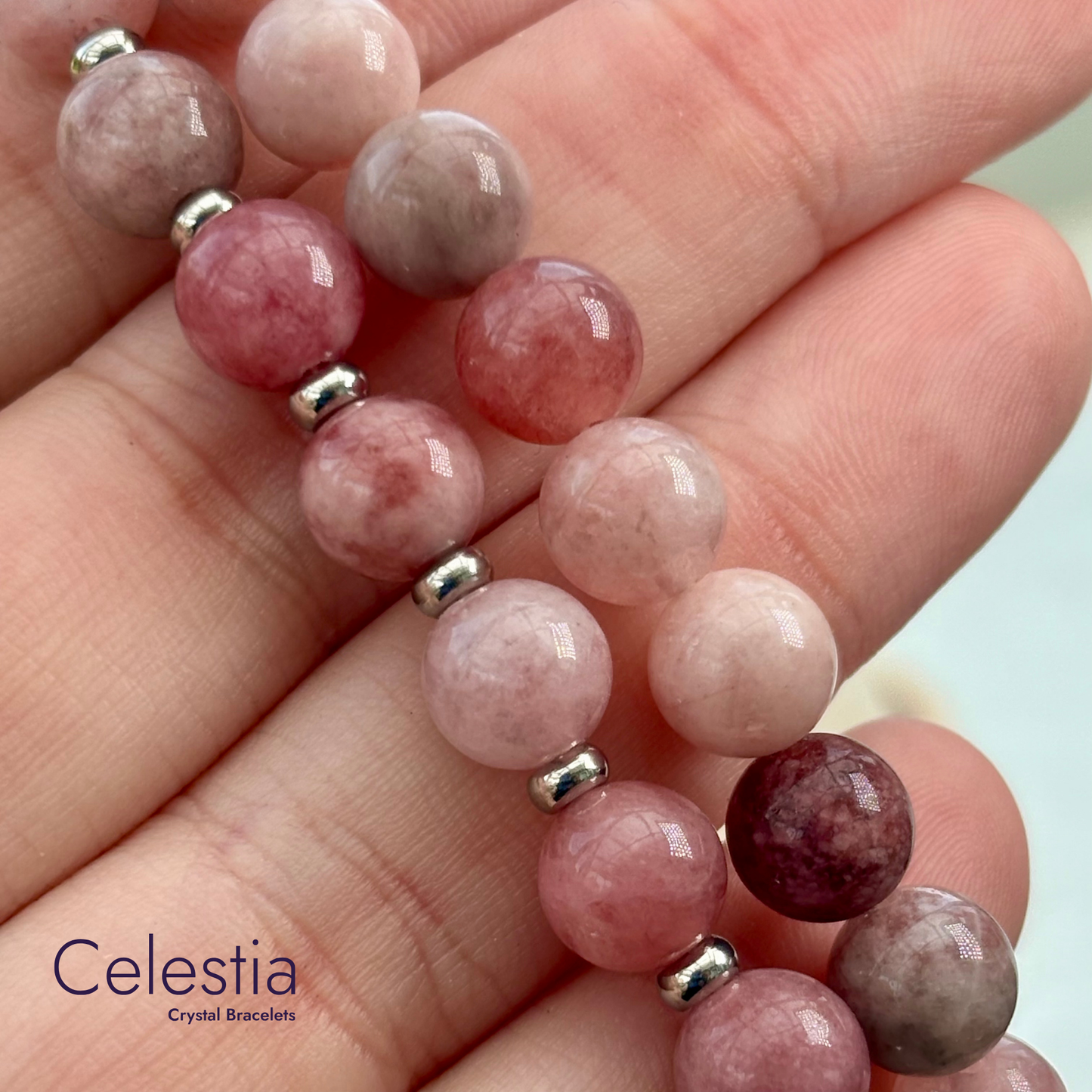 Sunstone Beaded Bracelet - Natural Stone Stacking Jewellery