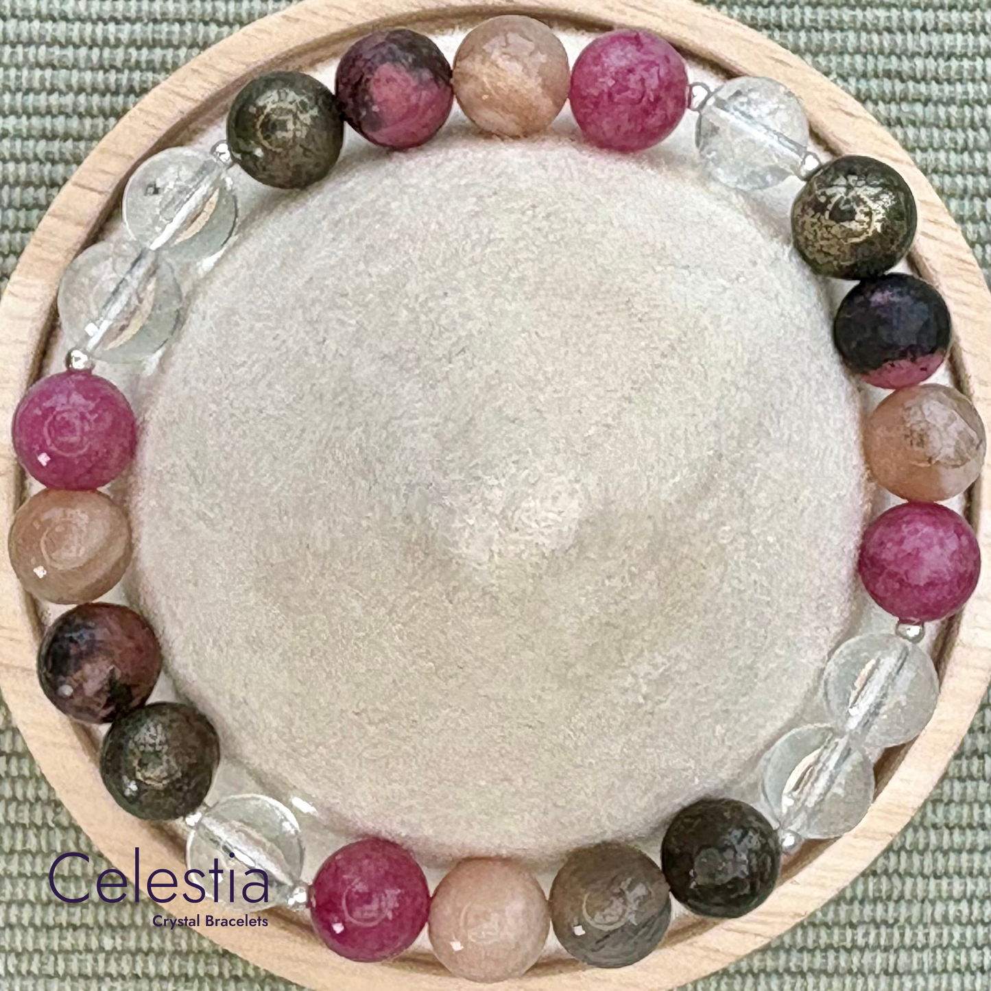 Trauma, Grief & Loss Support Crystal Beaded Bracelet - Natural Stone Stacking Jewellery