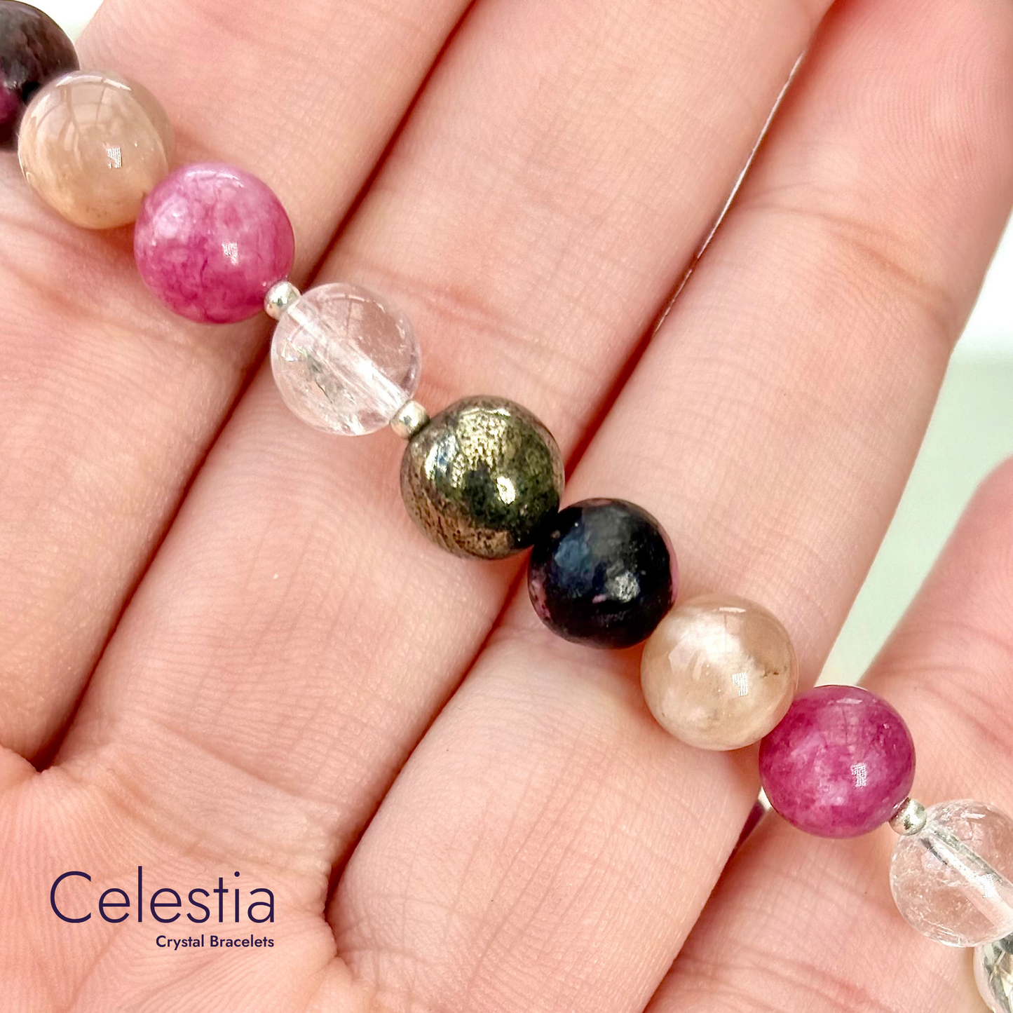 Trauma, Grief & Loss Support Crystal Beaded Bracelet - Natural Stone Stacking Jewellery