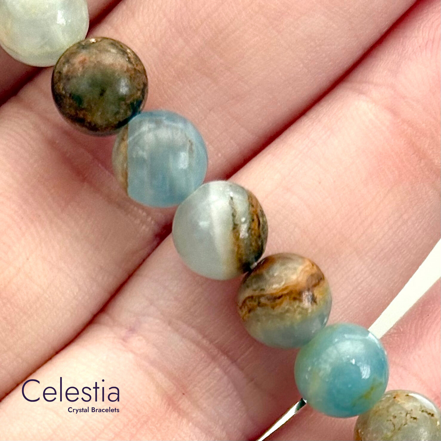 Argentinian Calcite Beaded Bracelet - Natural Stone Stacking Jewellery