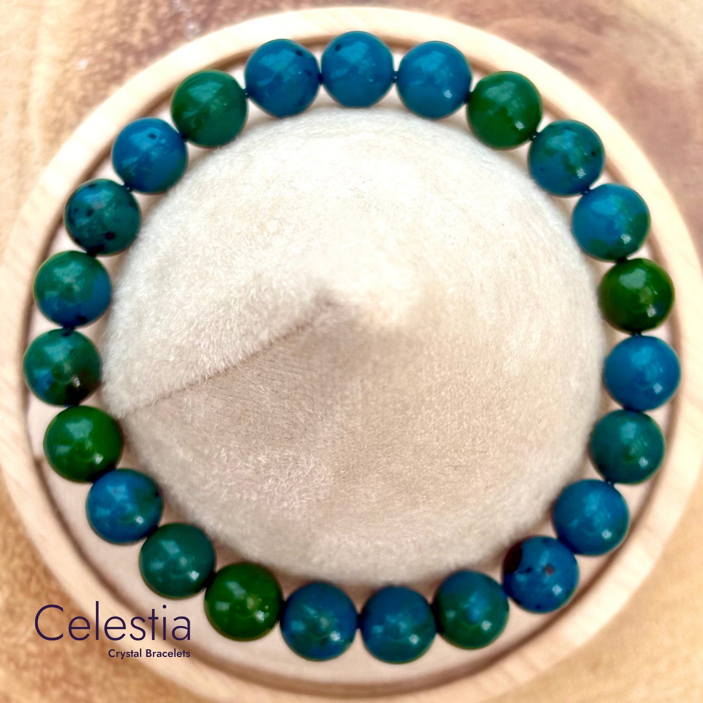 Chrysocolla Beaded Bracelet - Natural Stone Stacking Jewellery