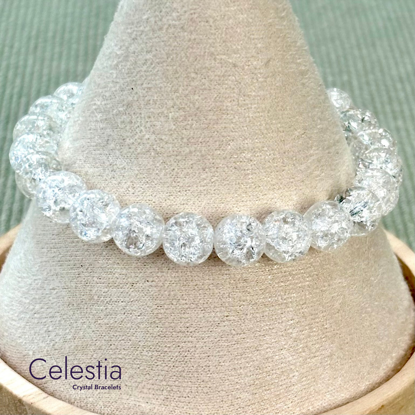 Crackle Quartz Beaded Bracelet - Natural Stone Stacking Jewellery