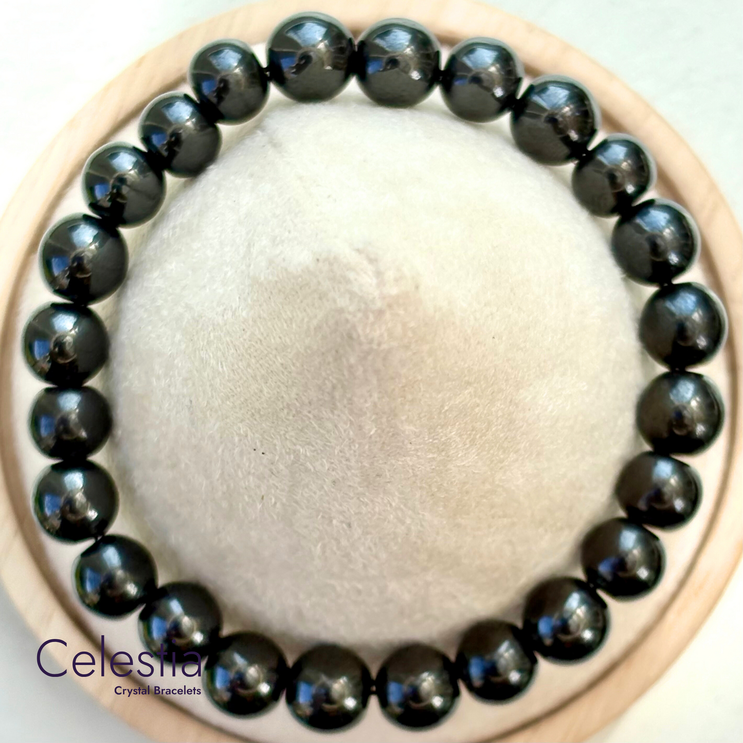 Hematite Beaded Bracelet - Natural Stone Stacking Jewellery