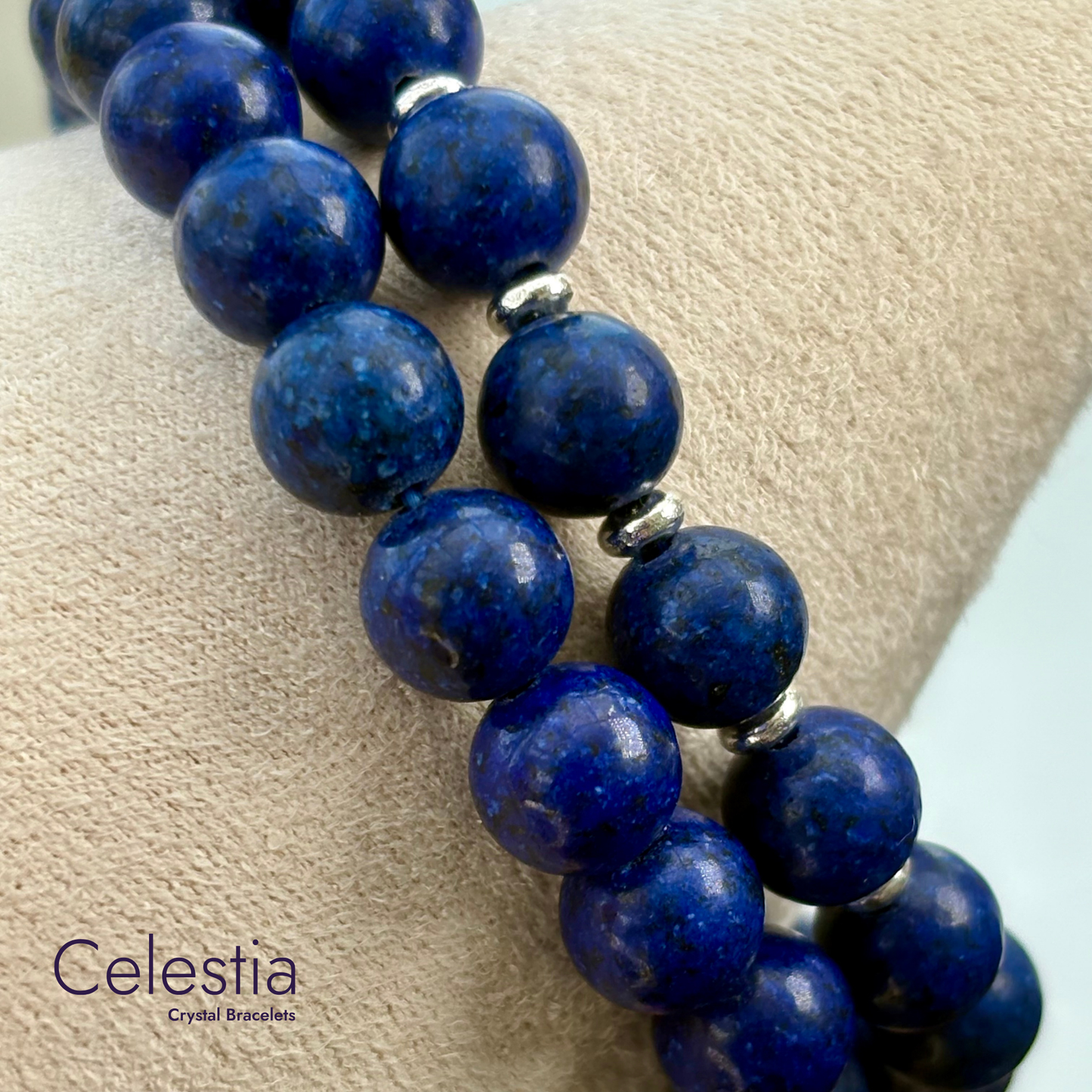 Lapis Lazuli Beaded Bracelet - Natural Stone Stacking Jewellery