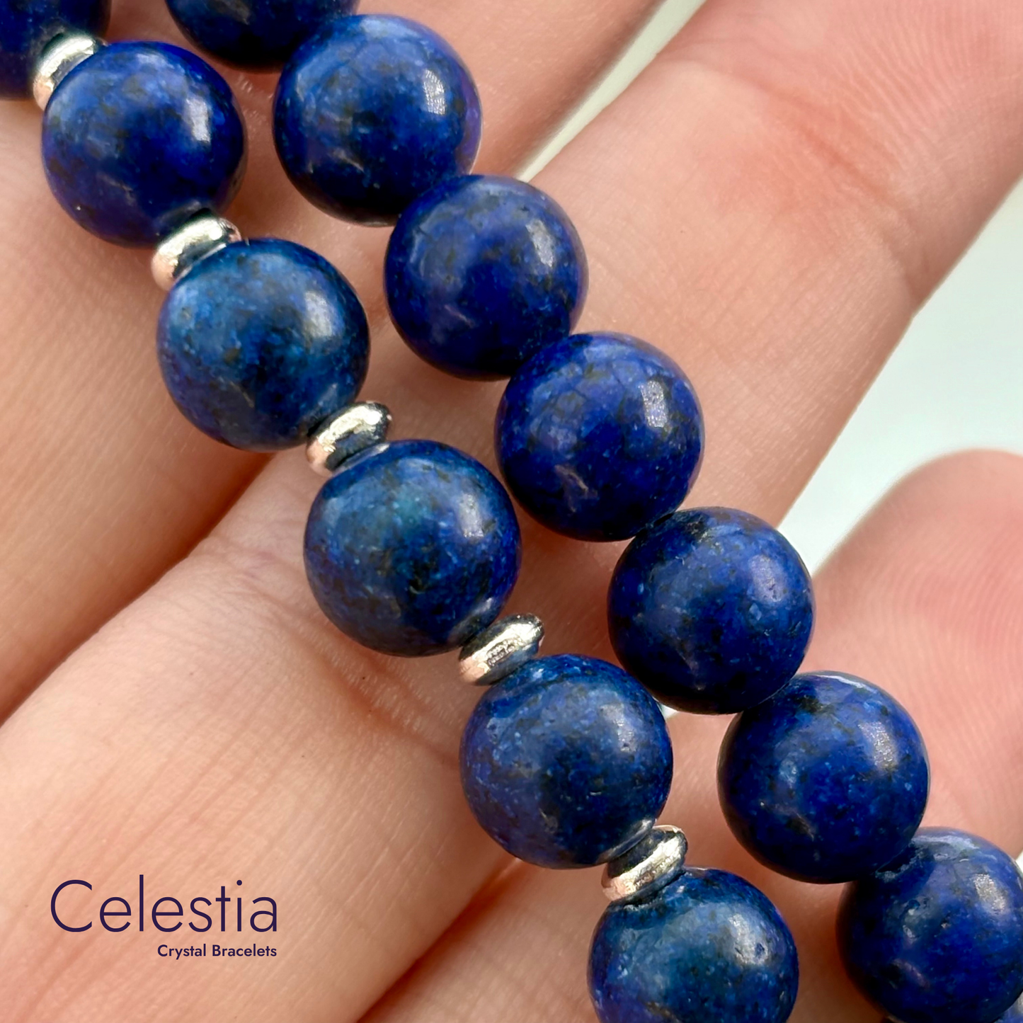 Lapis Lazuli Beaded Bracelet - Natural Stone Stacking Jewellery