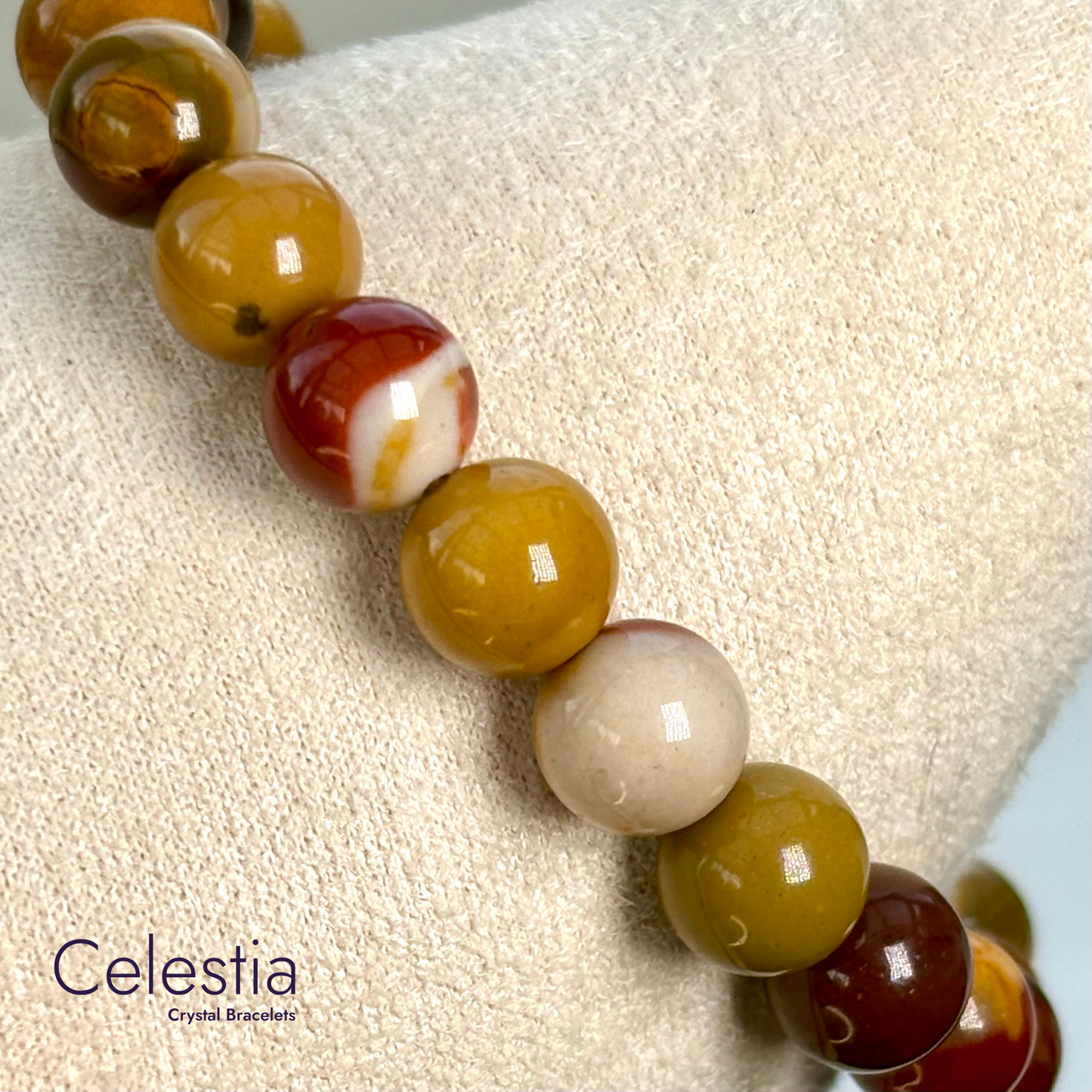 Mookaite Beaded Bracelet - Natural Stone Stacking Jewellery