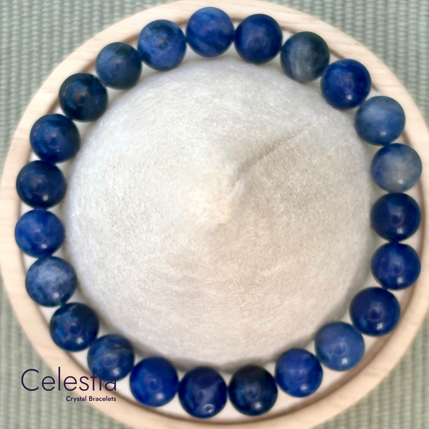Sodalite Beaded Bracelet - Natural Stone Stacking Jewellery