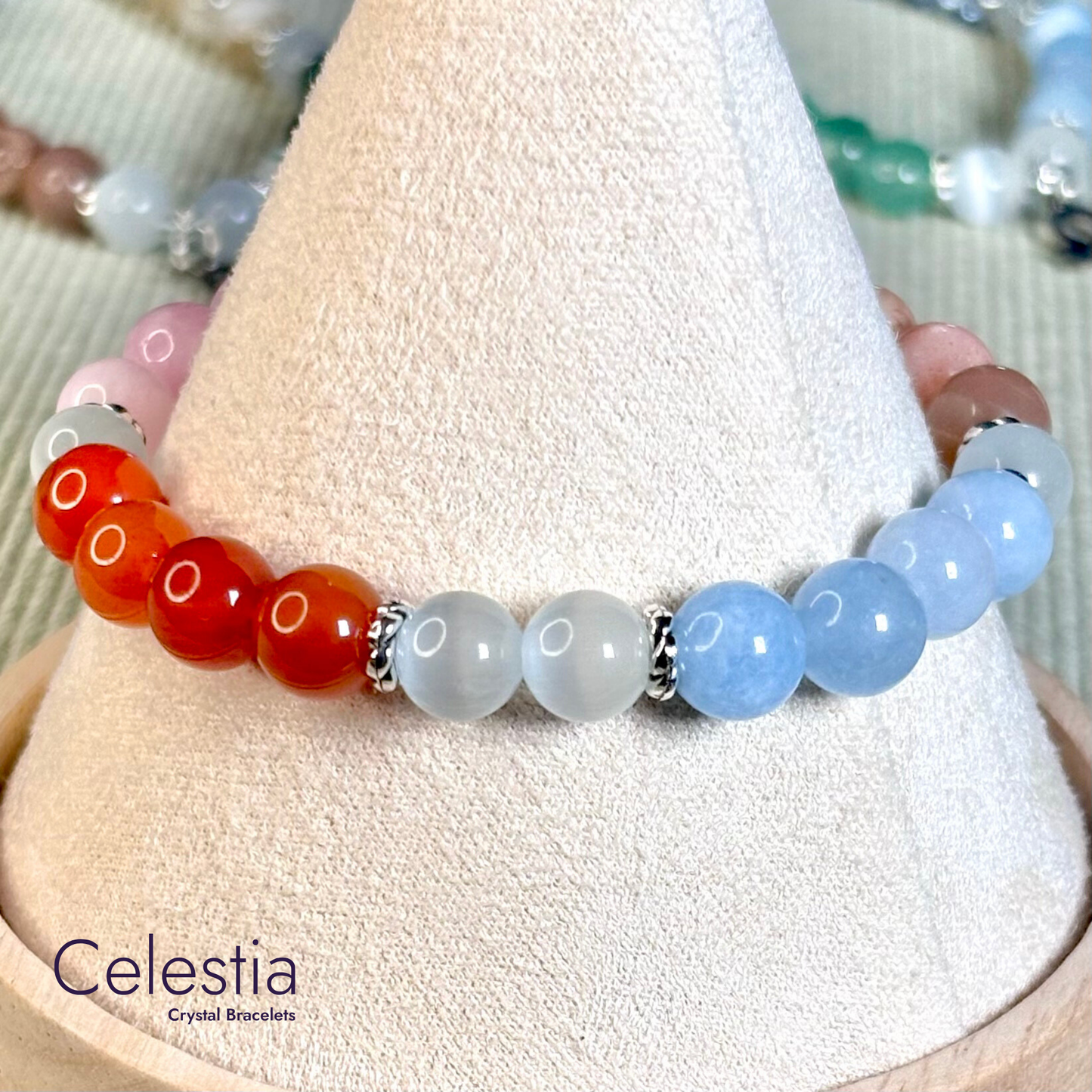 Virgo Crystal Healing Zodiac Starsign Bracelet - Natural Stone Stacking Jewellery