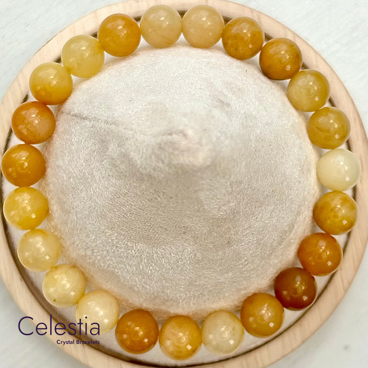 Yellow Topaz Beaded Bracelet - Natural Stone Stacking Jewellery