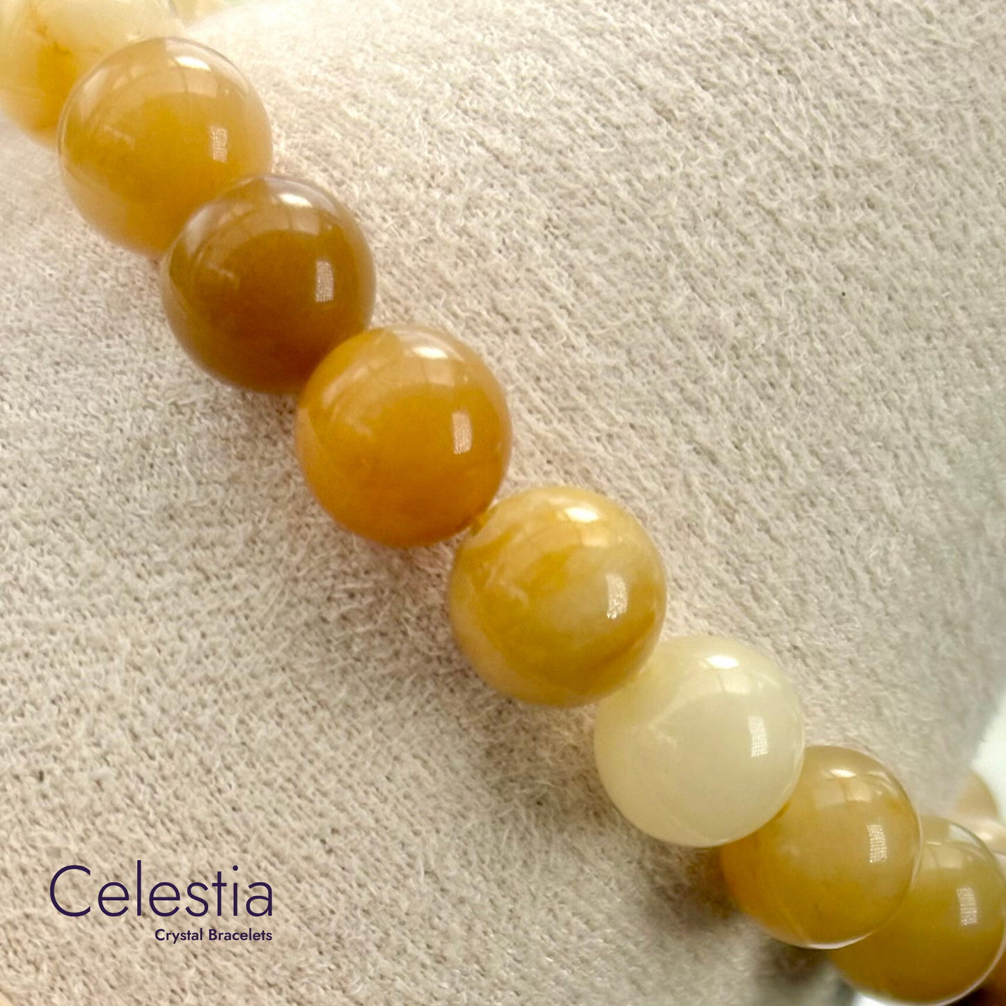 Yellow Topaz Beaded Bracelet - Natural Stone Stacking Jewellery