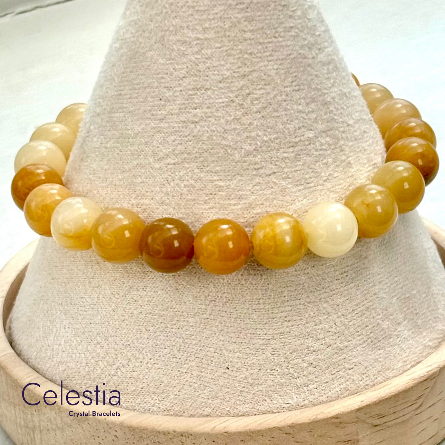 Yellow Topaz Beaded Bracelet - Natural Stone Stacking Jewellery