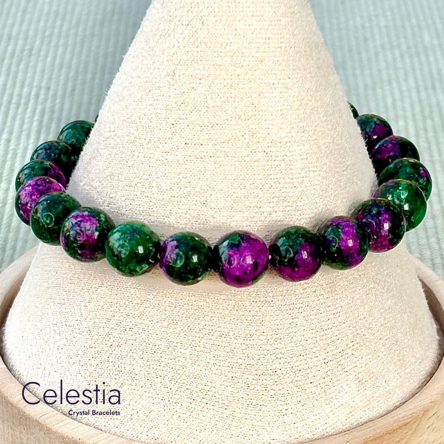 Ruby Zoisite Beaded Bracelet - Natural Stone Stacking Jewellery