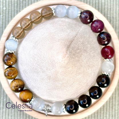 Capricorn Crystal Healing Zodiac Starsign Bracelet - Natural Stone Stacking Jewellery