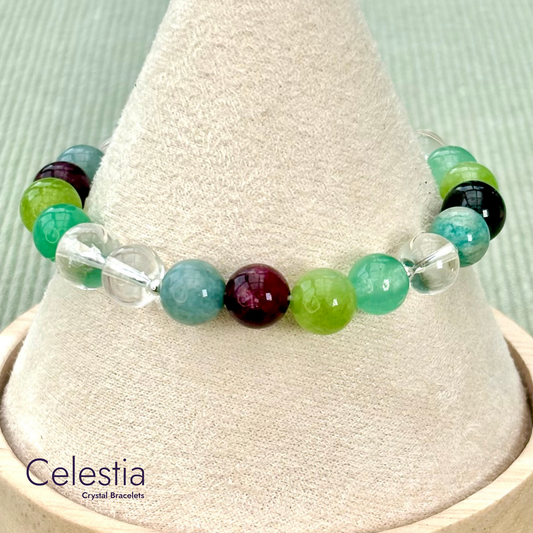 Good Luck & Fortune Crystal Beaded Bracelet - Natural Stone Stacking Jewellery