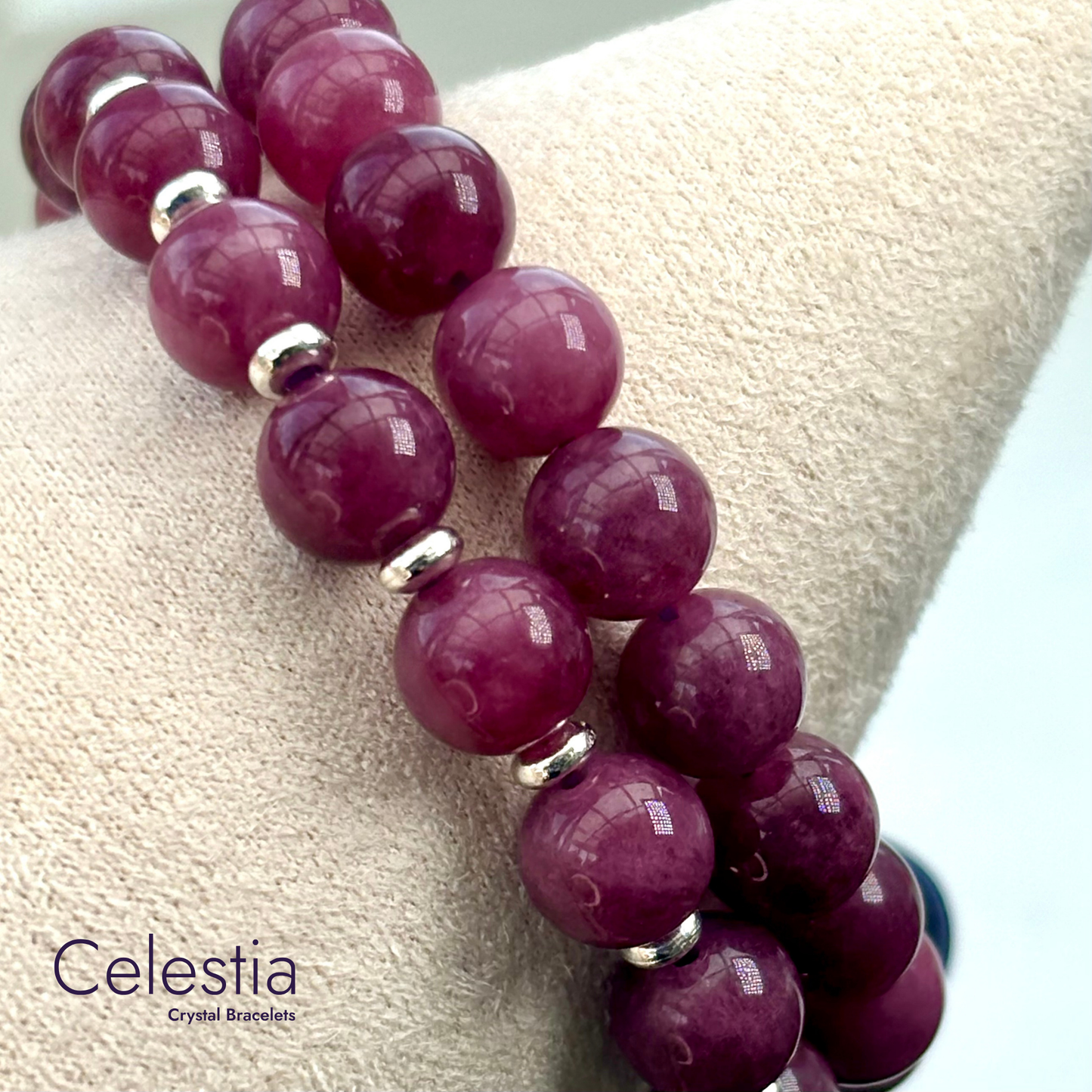 Lepidolite Beaded Bracelet - Natural Stone Stacking Jewellery