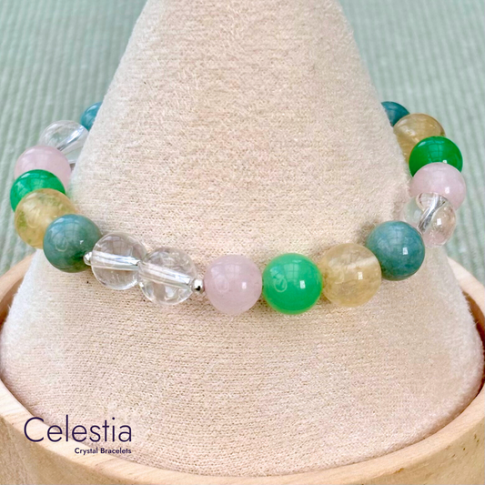 Manifestation Crystal Beaded Bracelet - Natural Stone Stacking Jewellery