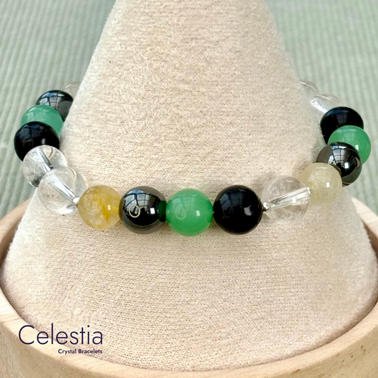 Pain Management Crystal Beaded Bracelet - Natural Stone Stacking Jewellery