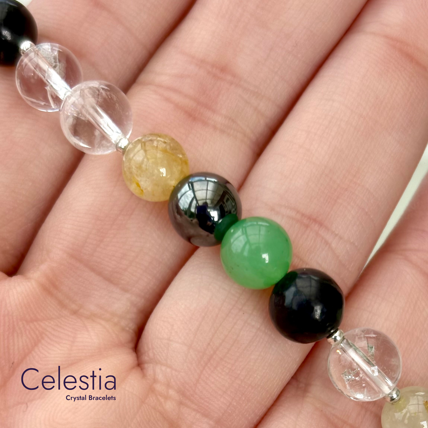 Pain Management Crystal Beaded Bracelet - Natural Stone Stacking Jewellery