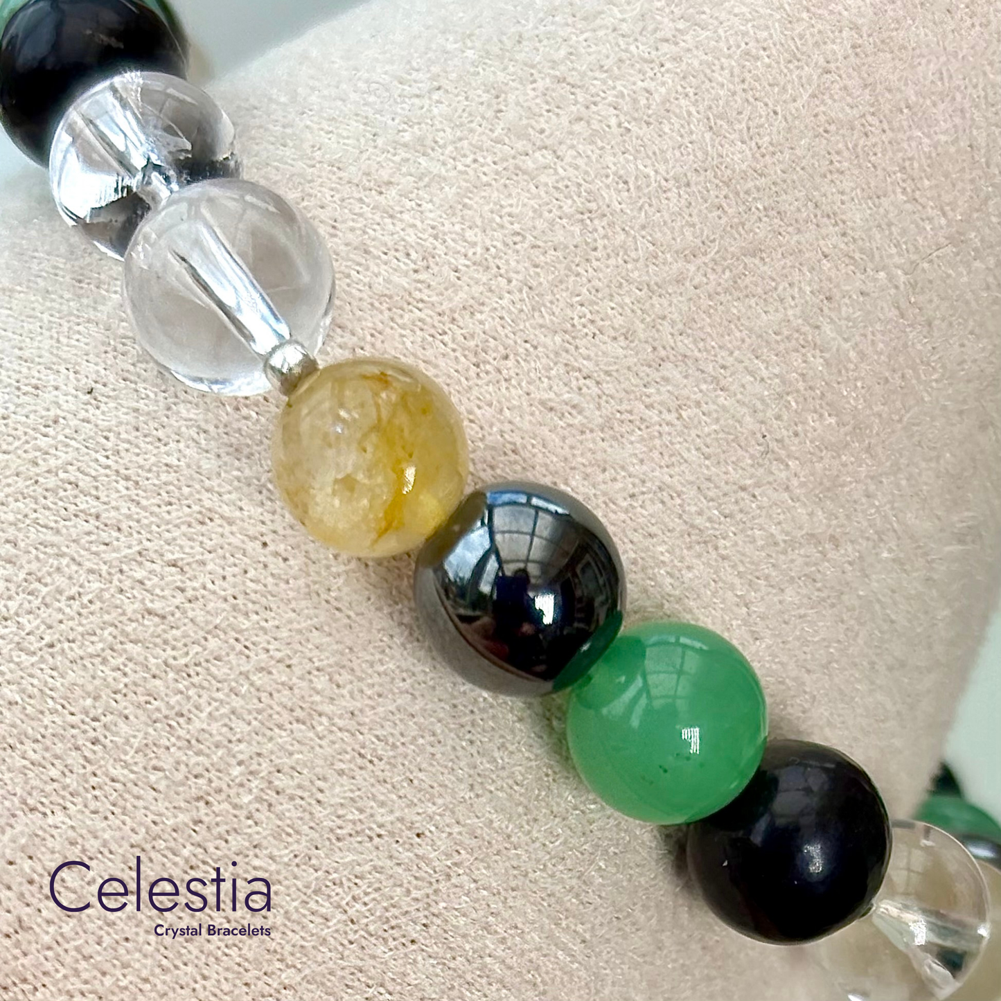 Pain Management Crystal Beaded Bracelet - Natural Stone Stacking Jewellery