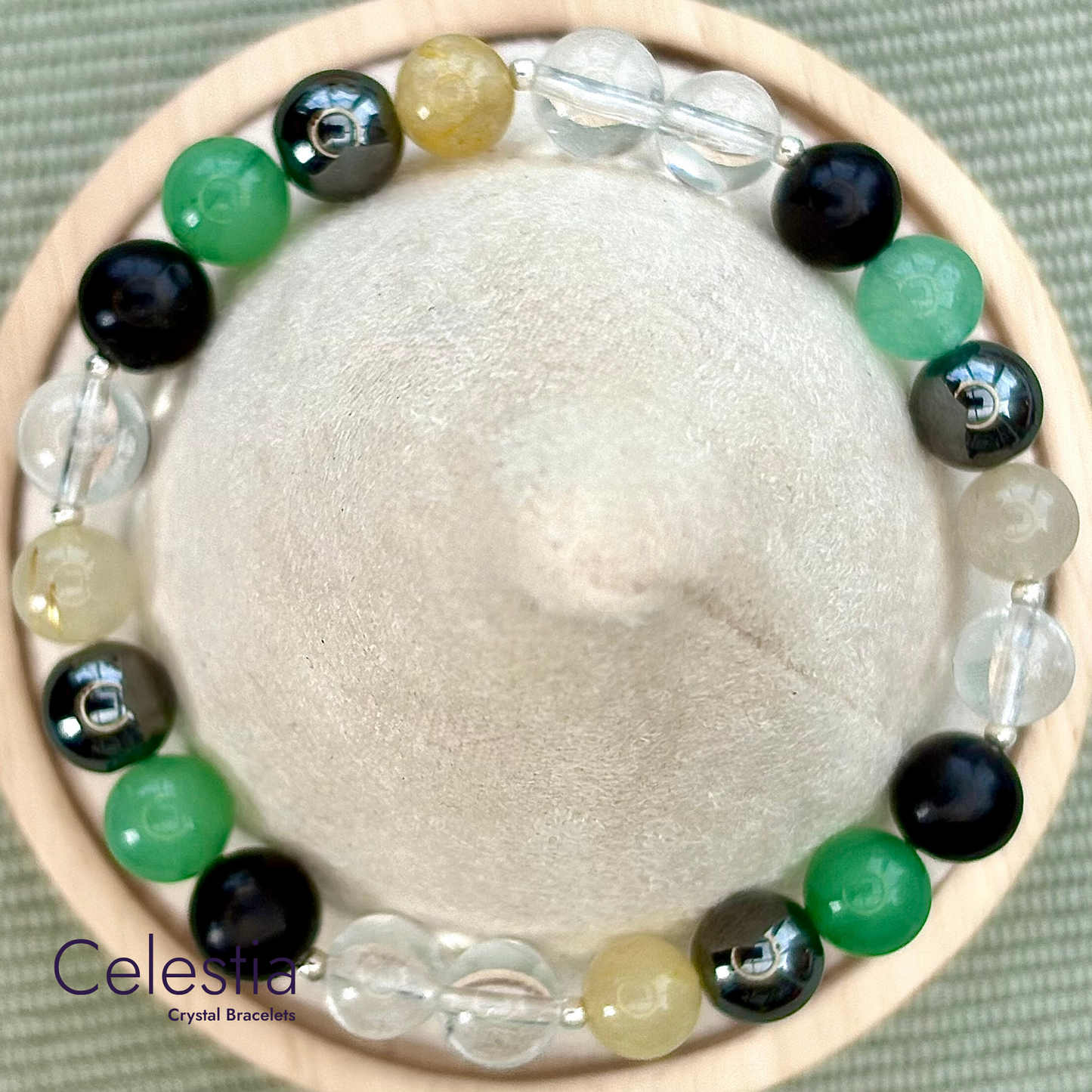 Pain Management Crystal Beaded Bracelet - Natural Stone Stacking Jewellery