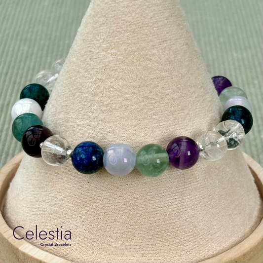 Psychic Boost Crystal Beaded Bracelet - Natural Stone Stacking Jewellery