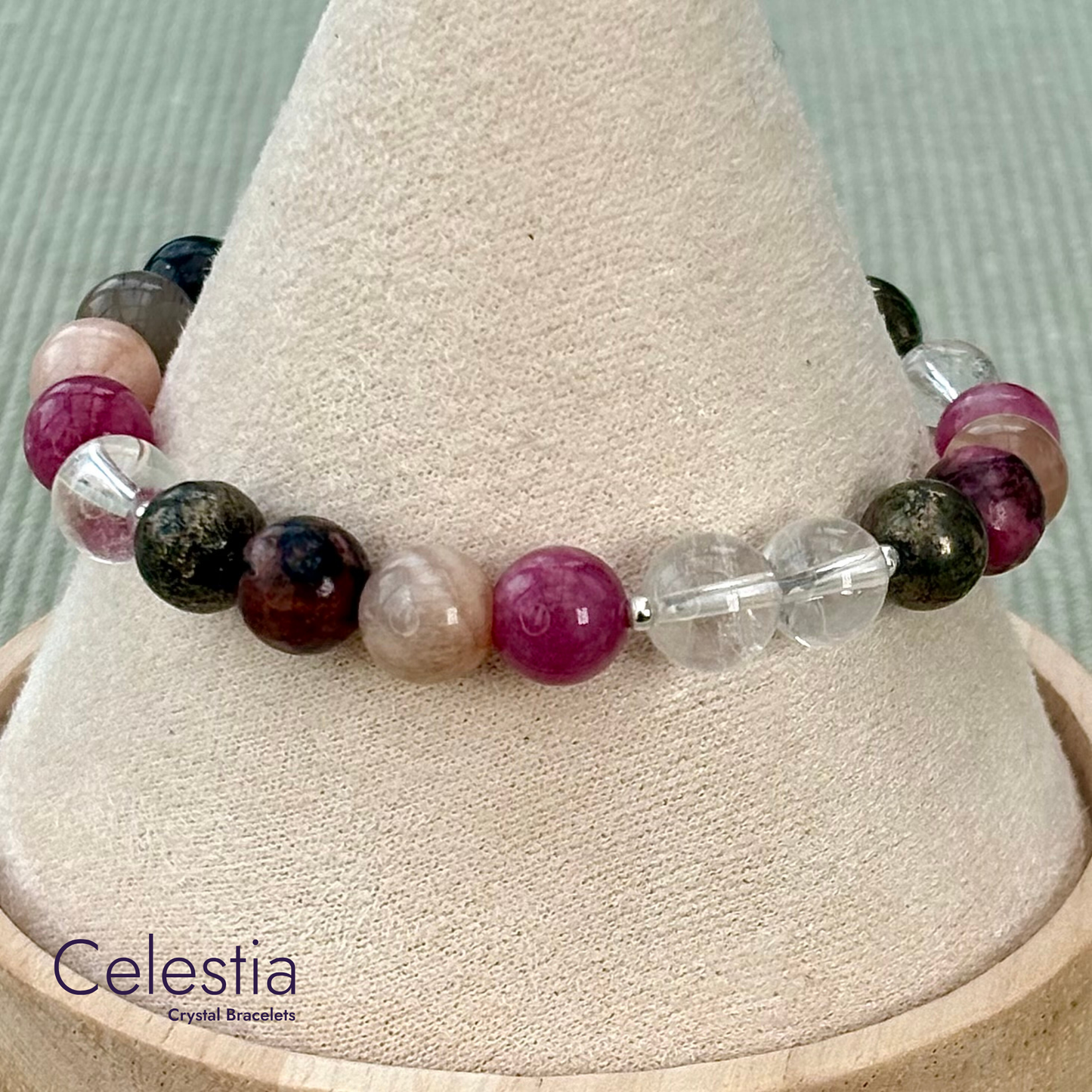 Trauma, Grief & Loss Support Crystal Beaded Bracelet - Natural Stone Stacking Jewellery