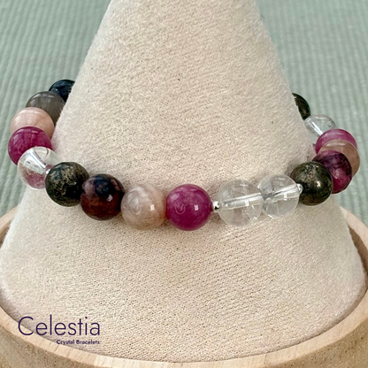 Trauma, Grief & Loss Support Crystal Beaded Bracelet - Natural Stone Stacking Jewellery