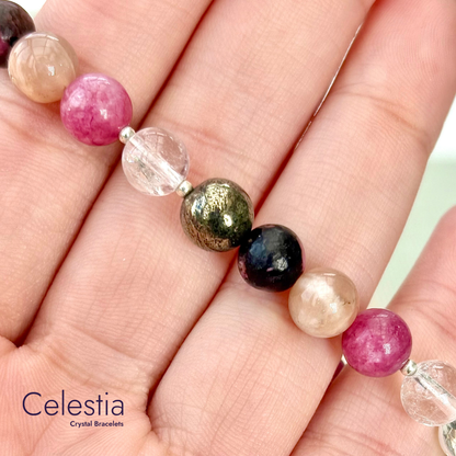 Trauma, Grief & Loss Support Crystal Beaded Bracelet - Natural Stone Stacking Jewellery
