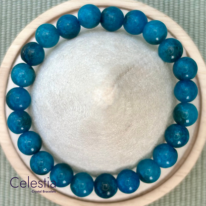 Apatite Beaded Bracelet - Natural Stone Stacking Jewellery