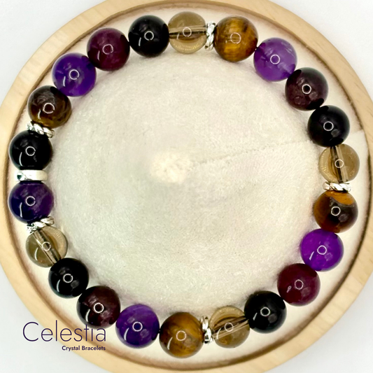 Capricorn Crystal Healing Zodiac Starsign Bracelet - Natural Stone Stacking Jewellery