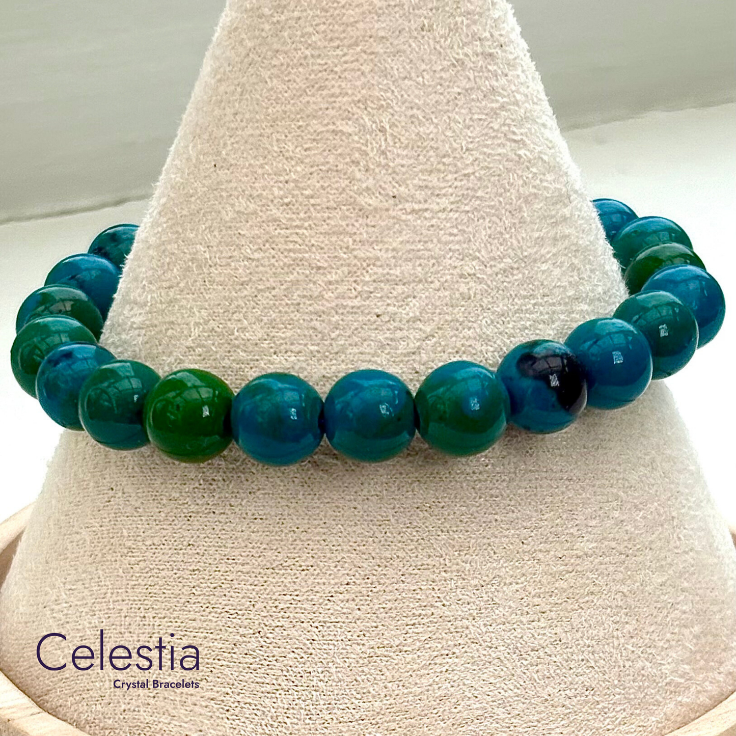 Chrysocolla Beaded Bracelet - Natural Stone Stacking Jewellery