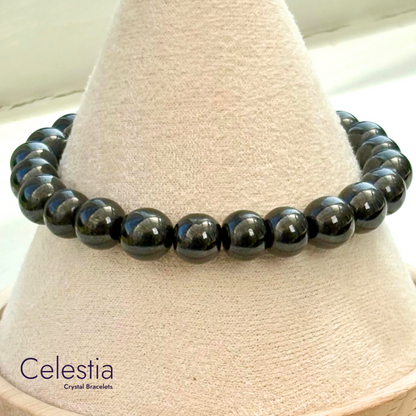 Hematite Beaded Bracelet - Natural Stone Stacking Jewellery