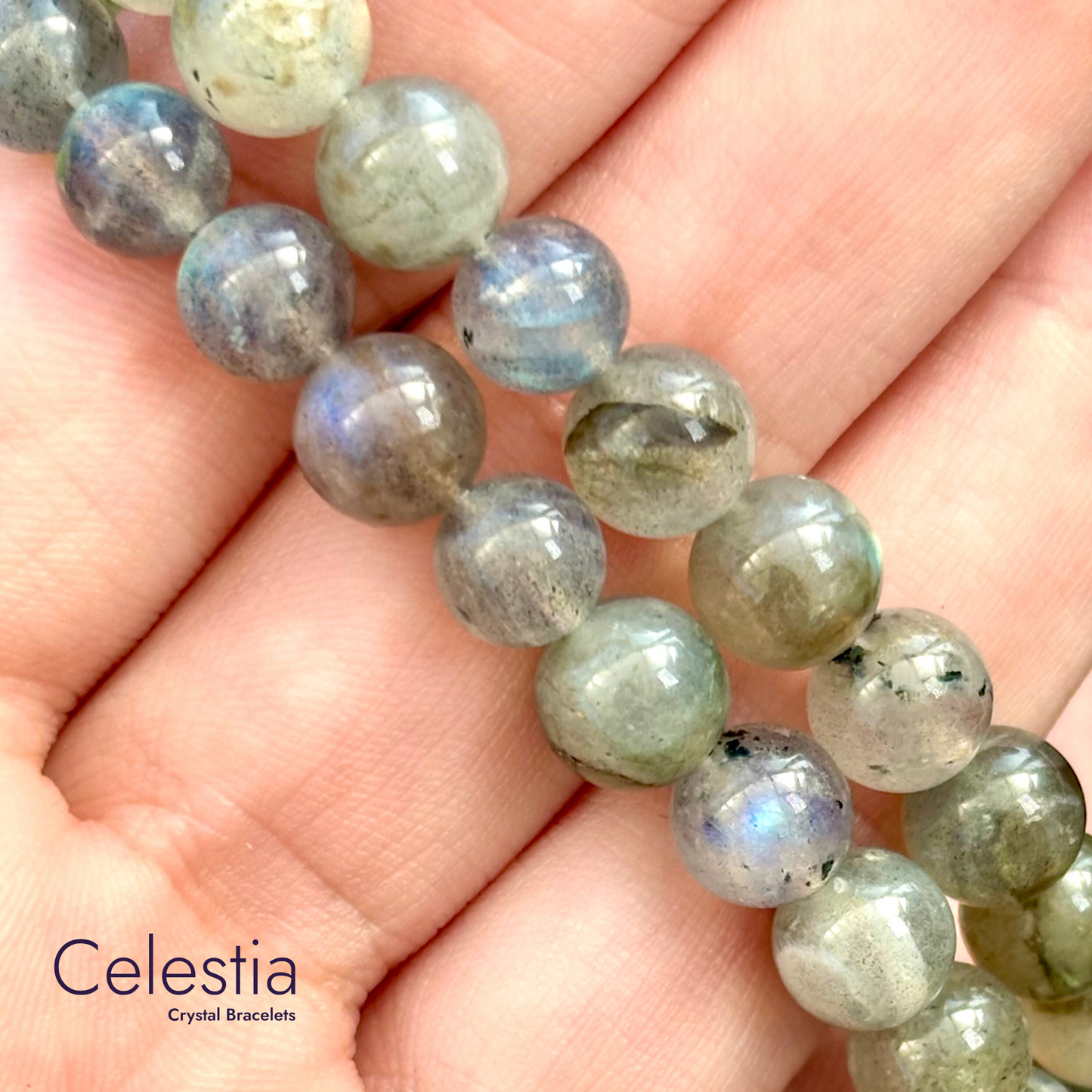 Amazonite & Labradorite Fidget Spinner Bracelet - Stacking Anxiety Jewellery