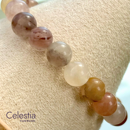 Lavender Quartz Beaded Bracelet - Natural Stone Stacking Jewellery