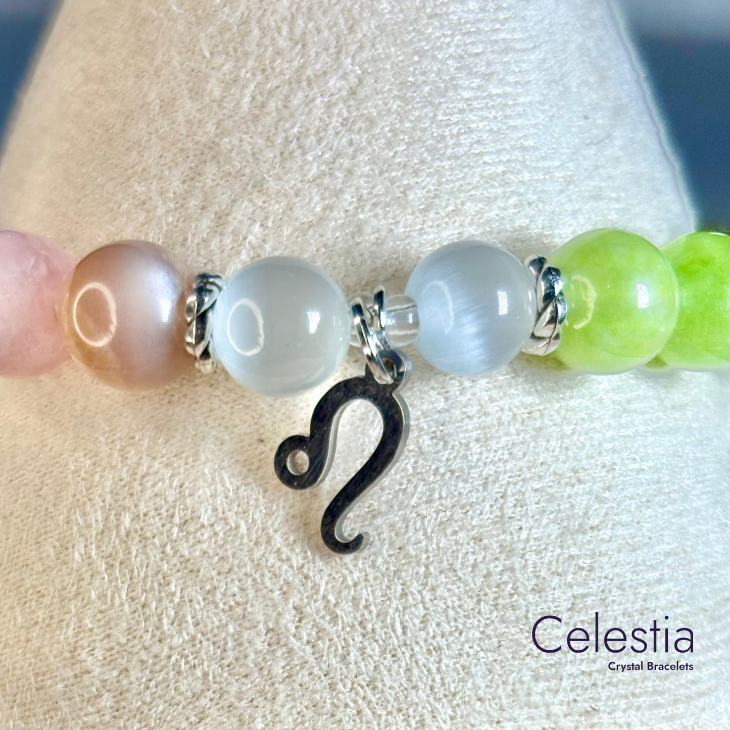 Leo Crystal Healing Zodiac Starsign Bracelet - Natural Stone Stacking Jewellery