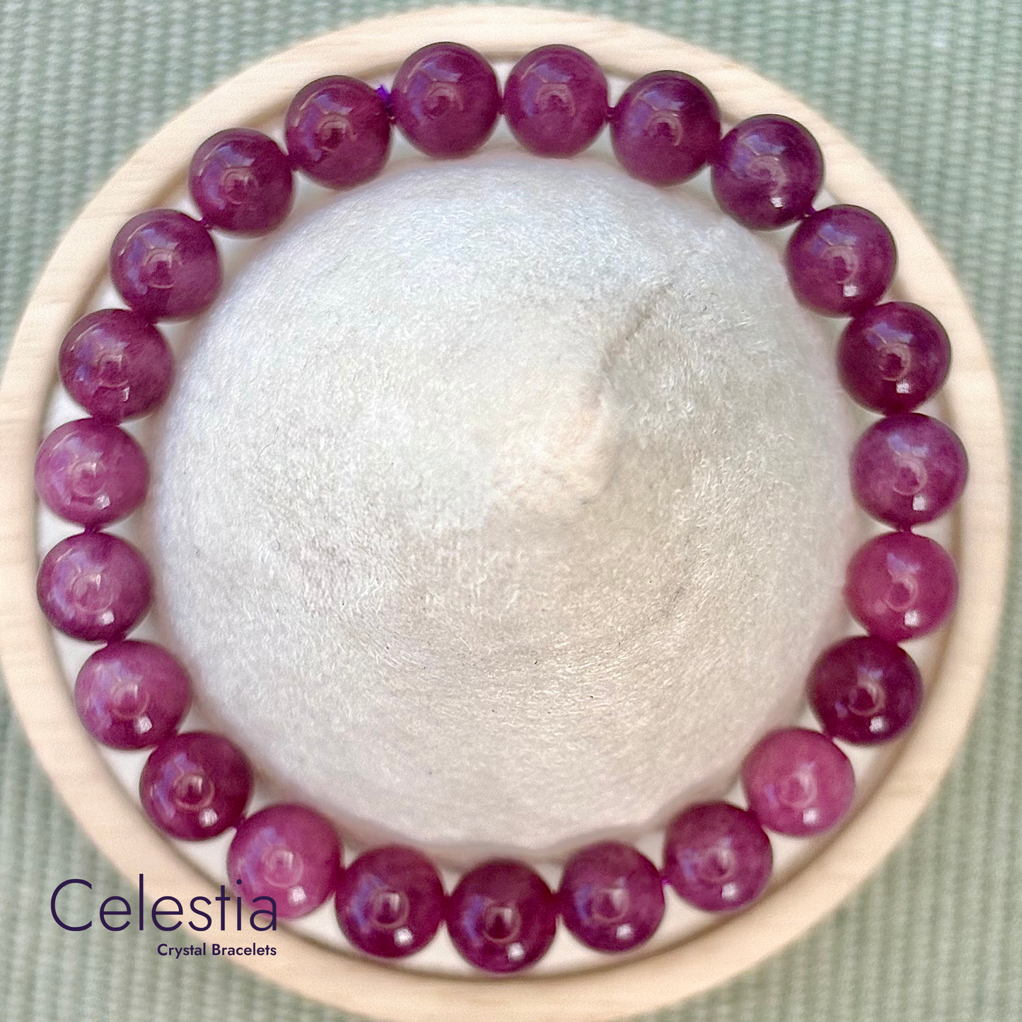 Lepidolite Beaded Bracelet - Natural Stone Stacking Jewellery