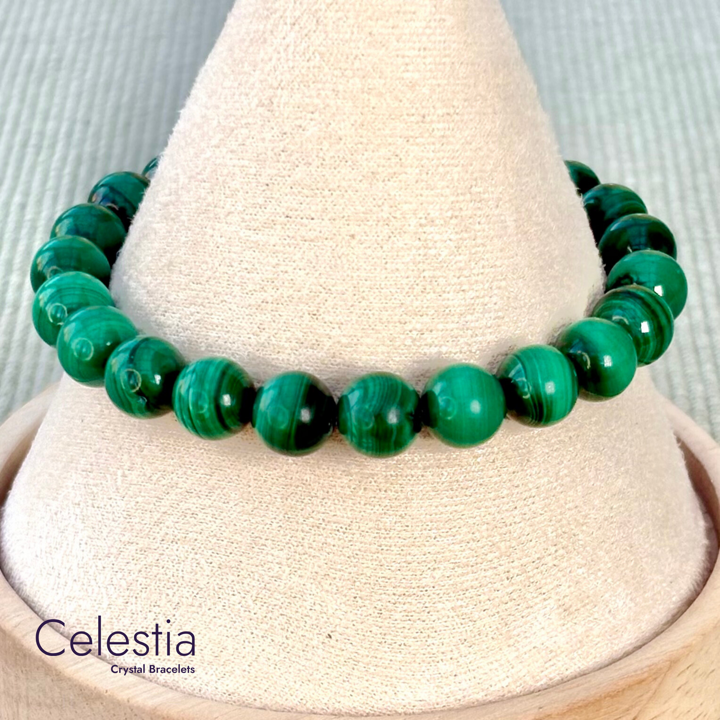 Malachite Beaded Bracelet - Natural Stone Stacking Jewellery