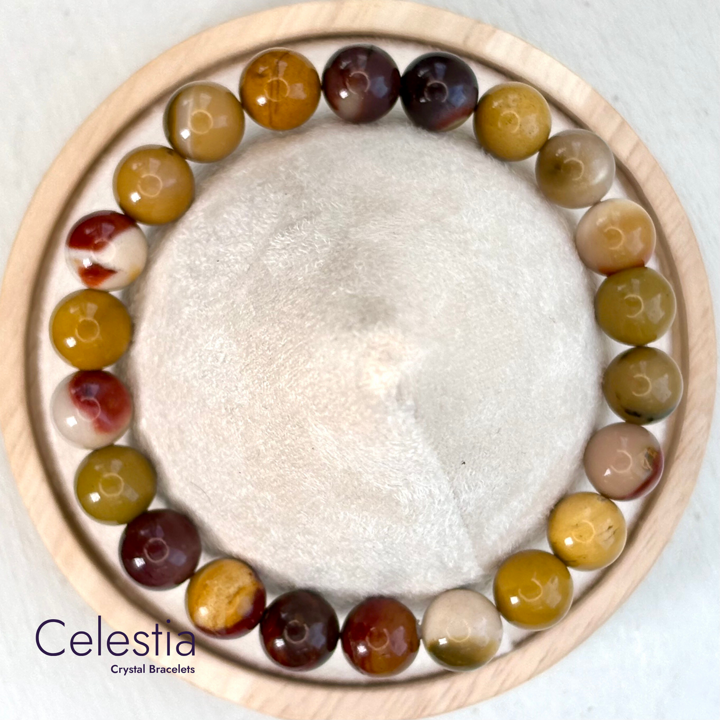 Mookaite Beaded Bracelet - Natural Stone Stacking Jewellery