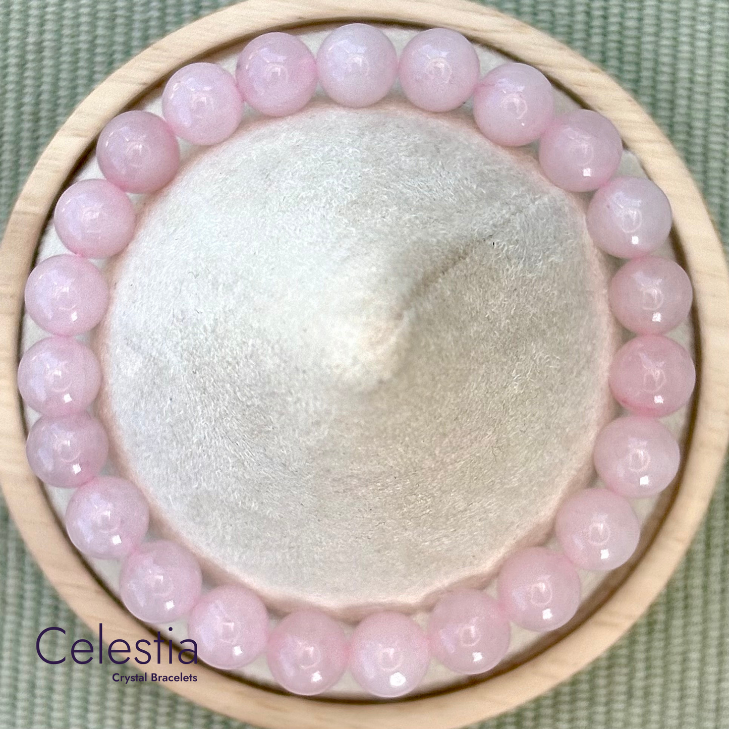 Rose Quartz Beaded Bracelet - Natural Stone Stacking Jewellery