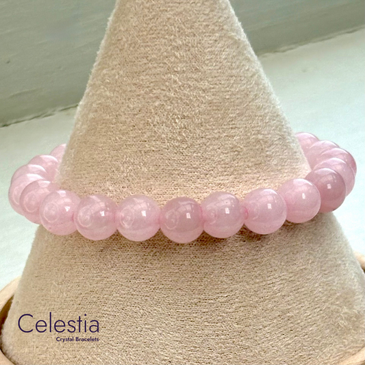 Rose Quartz Beaded Bracelet - Natural Stone Stacking Jewellery
