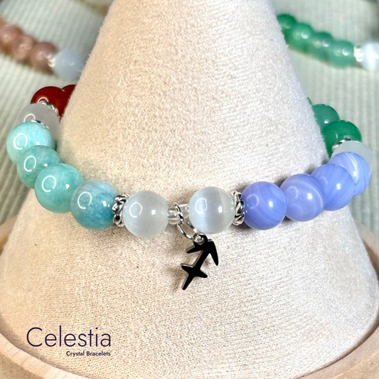 Sagittarius Crystal Healing Zodiac Starsign Bracelet - Natural Stone Stacking Jewellery