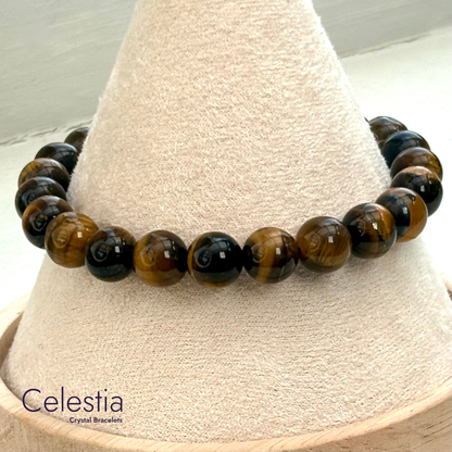 Tiger's Eye Beaded Bracelet - Natural Stone Stacking Jewellery