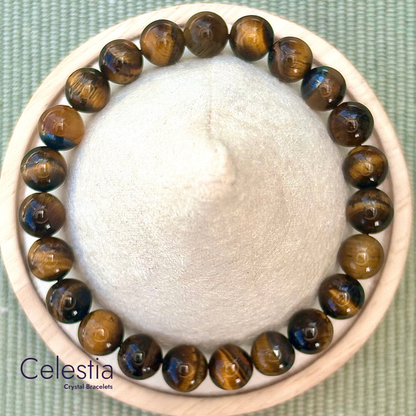 Tiger's Eye Beaded Bracelet - Natural Stone Stacking Jewellery