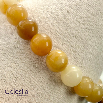 Yellow Topaz Beaded Bracelet - Natural Stone Stacking Jewellery
