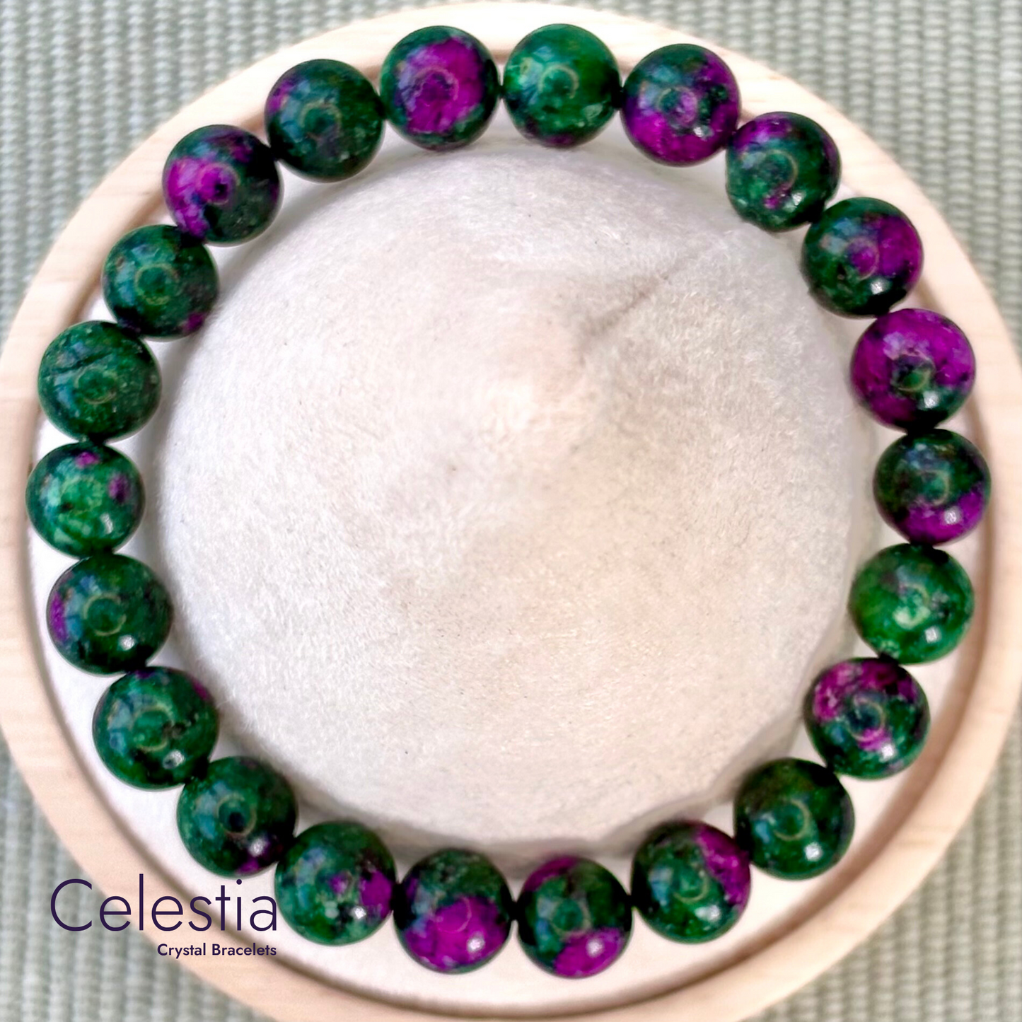 Ruby Zoisite Beaded Bracelet - Natural Stone Stacking Jewellery