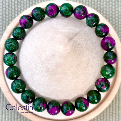 Ruby Zoisite Beaded Bracelet - Natural Stone Stacking Jewellery